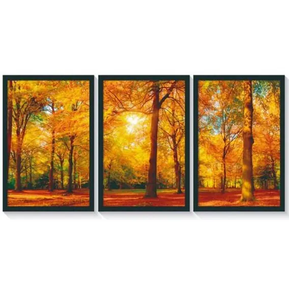 Quadro Decorativo Paisagem Arvore Da Vida Moldura 120x60 Foto 1