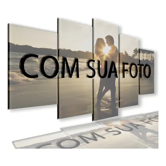 Quadro Decorativo Personalizado Sala Borda Infinita Sua Foto Foto 1