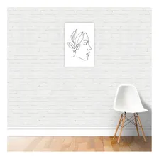 Quadro decorativo PlimShop Quadro quadro canvas desenho de mulher line art minimalista 30x40cm - madeira Foto mini 2