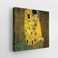 Quadro decorativo PlimShop Quadro quadro o beijo gustav klimt canvas arte decorativo 80x80cm - madeira Foto mini 2