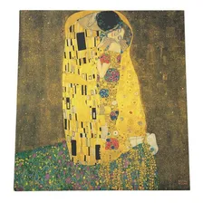 Quadro decorativo PlimShop Quadro quadro o beijo gustav klimt canvas arte decorativo 80x80cm - madeira Foto mini 1