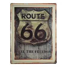 Quadro Decorativo Quarto Sala Polido Brilhante Cor Route 66 Foto mini 1