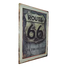 Quadro Decorativo Quarto Sala Polido Brilhante Cor Route 66 Foto mini 2