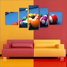 Quadro Decorativo Sinuca Bilhar Mosaico Com 5 Peças 02 Foto mini  3