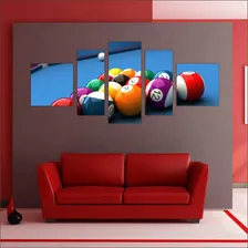 Quadro Decorativo Sinuca Bilhar Mosaico Com 5 Peças 02 Foto mini 4
