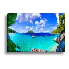 Quadro Decorativo Tela Canvas Paisagem Praia Sol Mar 150x100 Foto mini  2