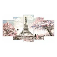 Quadro Decorativo Torre Eiffel Paisagem Casal Sala Quarto Foto mini  3