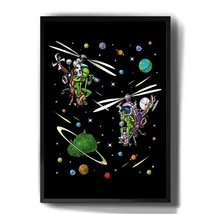 Quadro decorativo Tribos Quadro quadro decorativo psicodelico aliens voando espaço - vibrant Foto mini 1