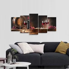 Quadro Decorativo Vinho Para Cozinha Sala Gourmet Mosaico 5 Foto mini 4