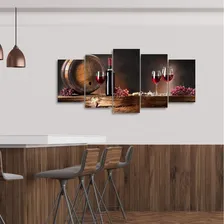 Quadro Decorativo Vinho Para Cozinha Sala Gourmet Mosaico 5 Foto mini 2