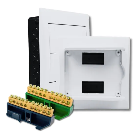 Quadro Distribuição 18/24 Embutir + Barramento Neutro Terra Foto 1