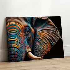 Quadro Elefante Indiano Foco 130x90 Decorativo Sala Quarto Tecido Canvas Foto mini 1