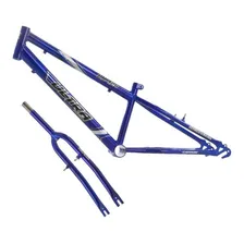 Quadro Em Aço Carbono Ultra Bike Aro 24 Com Garfo Rebaixado Cor Azul Foto  mini 1