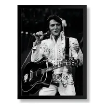 Quadro Emoldurado Poste Elvis Presley Rock Classico Retro A3 Foto mini 1
