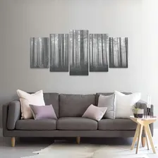 Quadro Floresta Natureza Em Preto E Branco Mosaico Foto mini  3