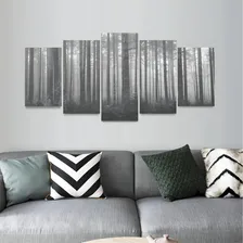 Quadro Floresta Natureza Em Preto E Branco Mosaico Foto  mini 1