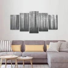 Quadro Floresta Natureza Em Preto E Branco Mosaico Foto mini  2