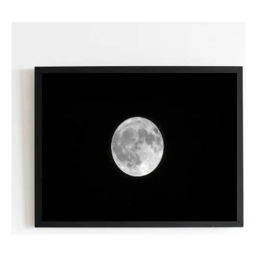 Quadro Fotografia Lua Cheia 24x18cm Foto 1