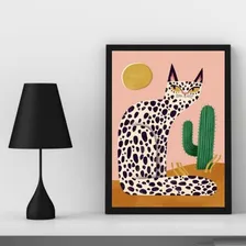 Quadro Gato Abaporu Tarsila 45x34cm Madeira Branca Foto mini 2