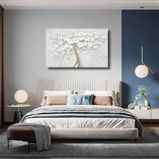Quadro Grande Para Sala - 70x100 Cm - Cerejeira Dourada Cor Colorido Armação Bege Foto mini 2