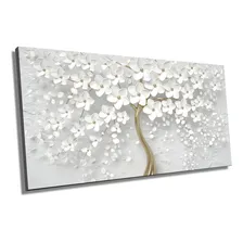Quadro Grande Para Sala - 70x100 Cm - Cerejeira Dourada Cor Colorido Armação Bege Foto mini 1