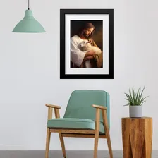 Quadro Jesus E Cordeiro - 60x48cm Foto mini 2