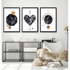 Quadro Love Amor Abstratos Lindos Geométricos Quarto 63x43 Foto mini 2