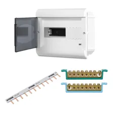Quadro Luz Emb 12 Disjuntor Barramento Monofásico N/t Foto mini 1