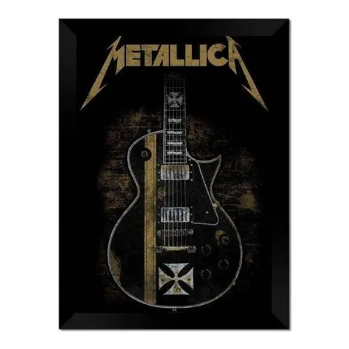 Quadro Metallica Poster Com Moldura 44x32cm Foto 1