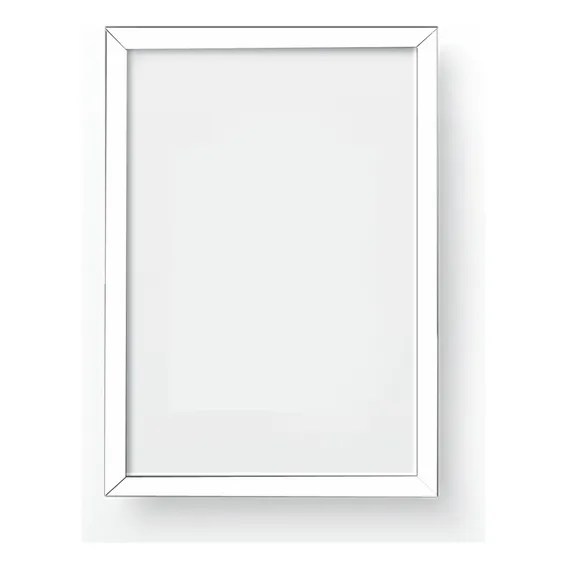 Quadro Moldura 60x40 C/ Vidro Moldura Laqueada Cor Branco Foto 1