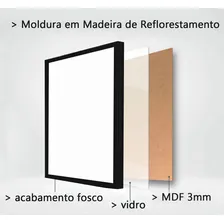 Quadro Moldura 60x40 C/ Vidro Moldura Laqueada Cor Preto Foto mini 2