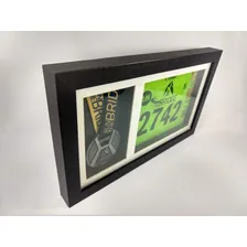 Quadro Moldura Portamedalha - Foto E Medalha Horizontal Cor Preto e Branco Quatro Lados Porta Medalhas Foto mini 4