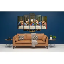 Quadro Mosaico 5 Peças Santa Ceia Jesus Apostolos Hd Foto mini 4