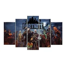 Quadro Mosaico Decoração Nerd Gammer 5 Peças Mdf Fortnite Foto  mini 1