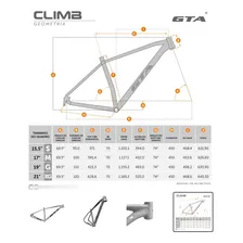 Quadro Mtb 29 Gta Climb Cabeamento Interno Tamanhos E Cores Cor Cinza Tamanho Del Quadro Tamanho 21 Foto mini  3