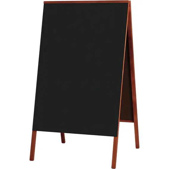 Quadro Negro Cavalete Madeira 50x70cm Mogno - Souza Foto 1