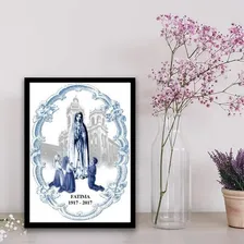 Quadro Nossa Senhora De Fátima 33x24cm - Com Vidro Foto mini 2