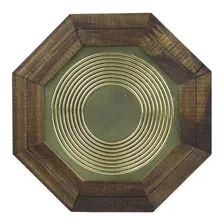Quadro Oitavado Radiônico 9-círculos Moldura Madeira 18 Cm Foto mini 1