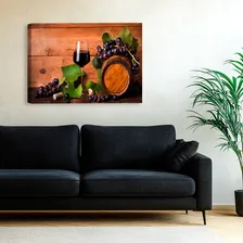 Quadro Para Cozinha Restaurante Vinho Uvas Luxuoso Grande Printoriah Foto mini 4