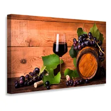 Quadro Para Cozinha Restaurante Vinho Uvas Luxuoso Grande Printoriah Foto  mini 1