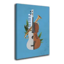 Quadro Para Quarto Sala Colorido Instrumento Musical Música Foto  mini 1