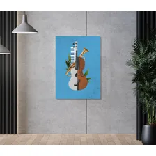Quadro Para Quarto Sala Colorido Instrumento Musical Música Foto mini  3