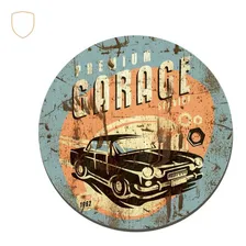 Quadro Placa Decorativa Redonda - Premium Garage Foto  mini 1