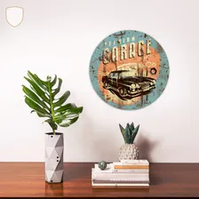 Quadro Placa Decorativa Redonda - Premium Garage Foto mini  2