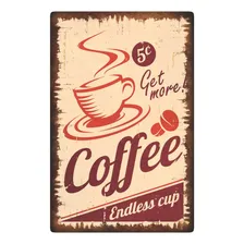 Quadro Placa Decorativa Retro Coffee Ferrugem Foto mini 1