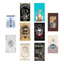 Quadro Placa Decorativa Tema Barbearia Combo 10 Quadros Foto mini 1