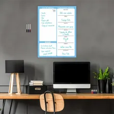 Quadro Planejamento Mensal Planner Diario Tarefas Escolha Cor Azul Foto mini 1