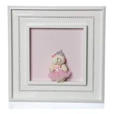 Quadro Porta Maternidade Ursinha Ursa Bailarina Pérolas Beb Foto mini 1