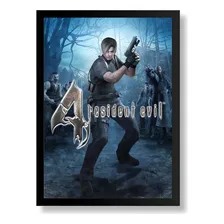 Quadro Poster Gamer Poster Resident Evil 4 Moldura A3 Foto  mini 1