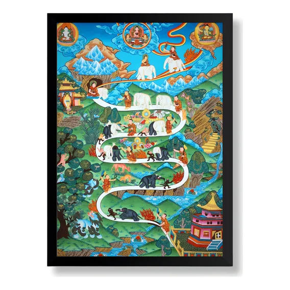 Quadro Poster Ganesha Buda Meditação Yoga Poster Zen A3 Foto 1